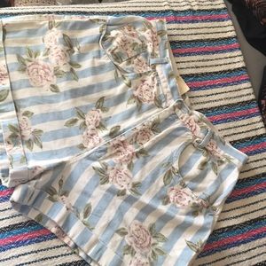 High waisted vintage denim shorts